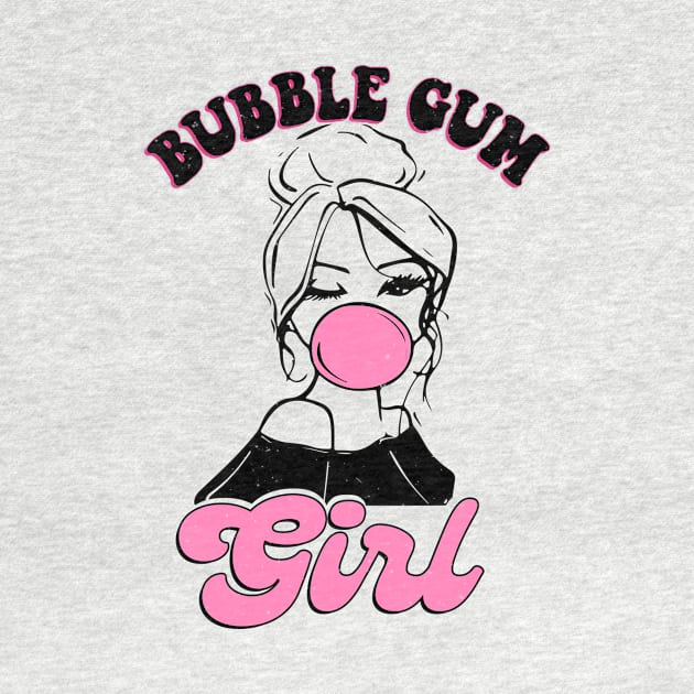 Bubble Gum Girl Chewing Gum Sassy Trendy by Audell Richardson